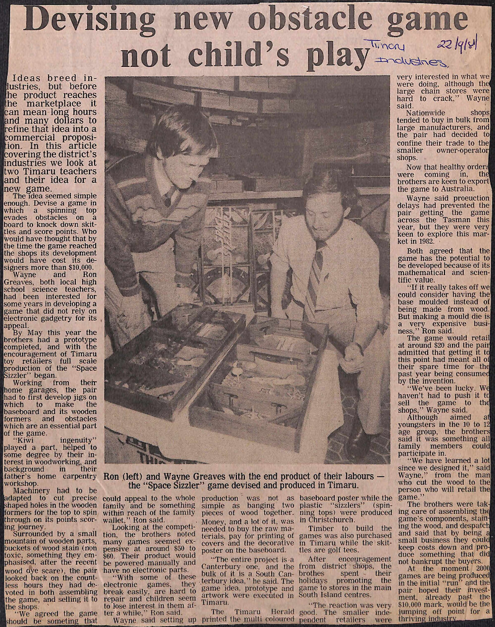 Devising new obstacle game not child's play