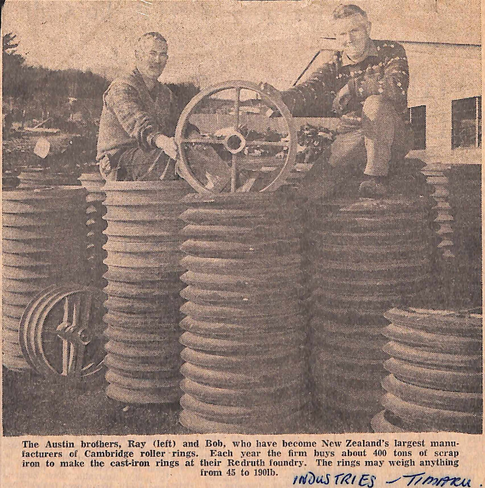Largest Output in NZ: Timaru Foundry Has Cast 200,000 Farm Roller Rings