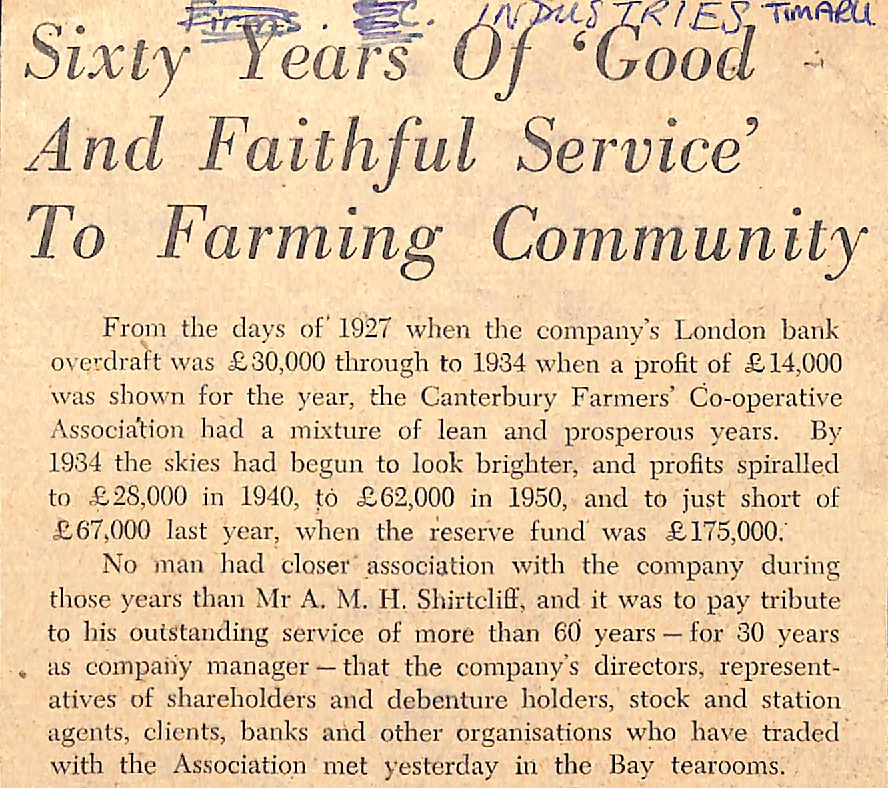 Sixty Years Of 'Good And Faithful Service' To Farming Community