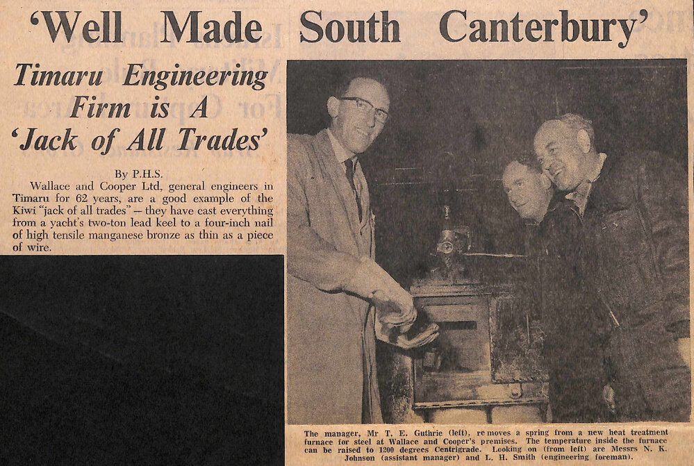  'Well Made South Canterbury': Timaru Engineering Firm is A 'Jack of All Trades' / Family Record?