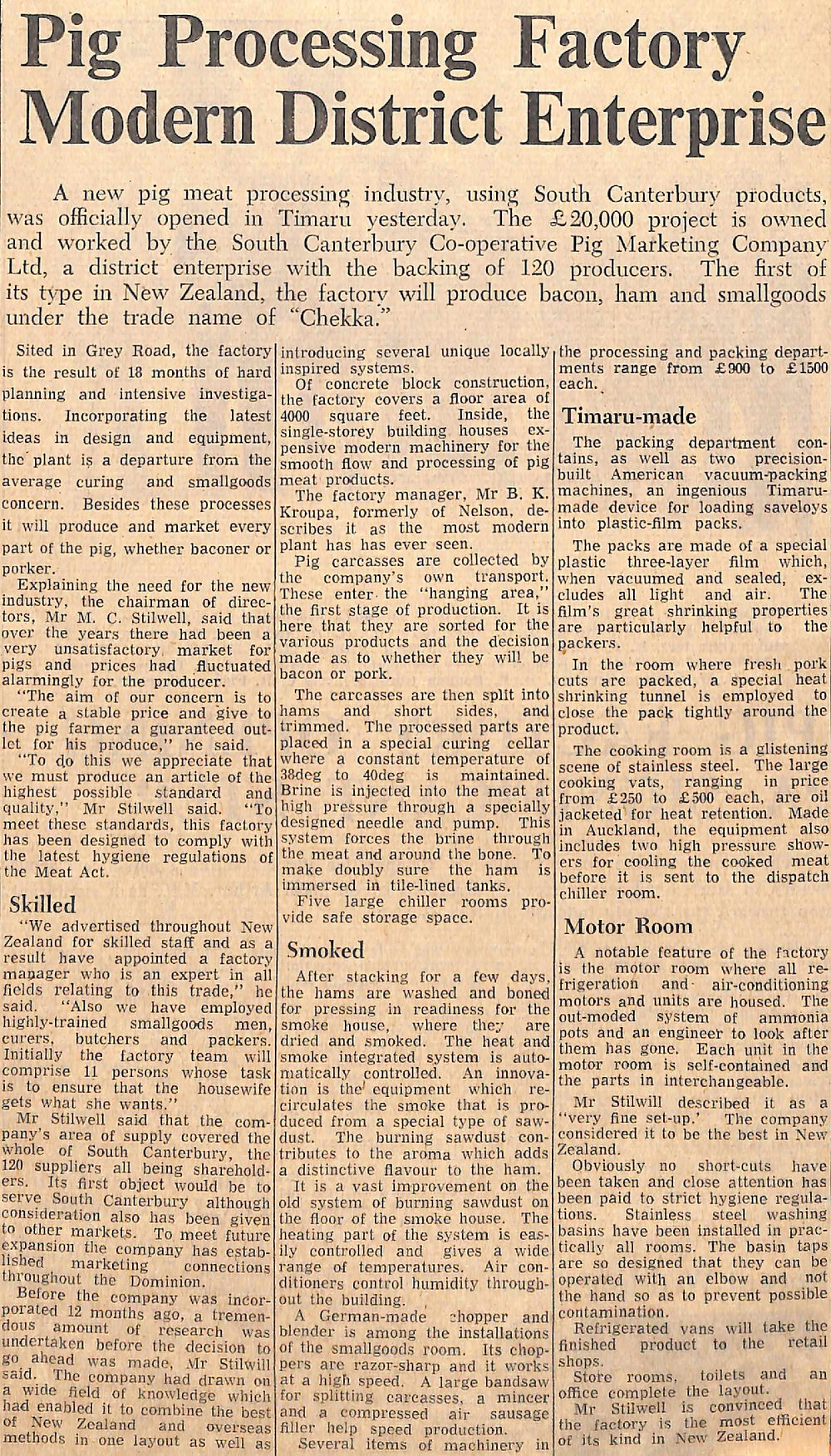 Pig Processing Factory Modern District Enterprise