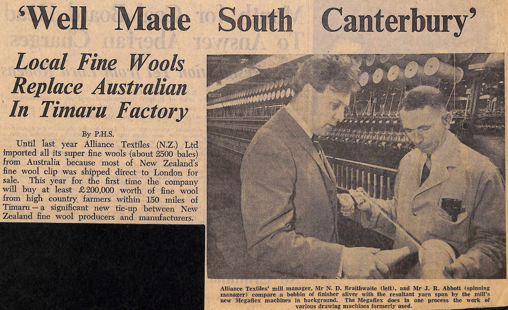 'Well Made South Canterbury': Local Fine Wools Replace Australian In Timaru Factory