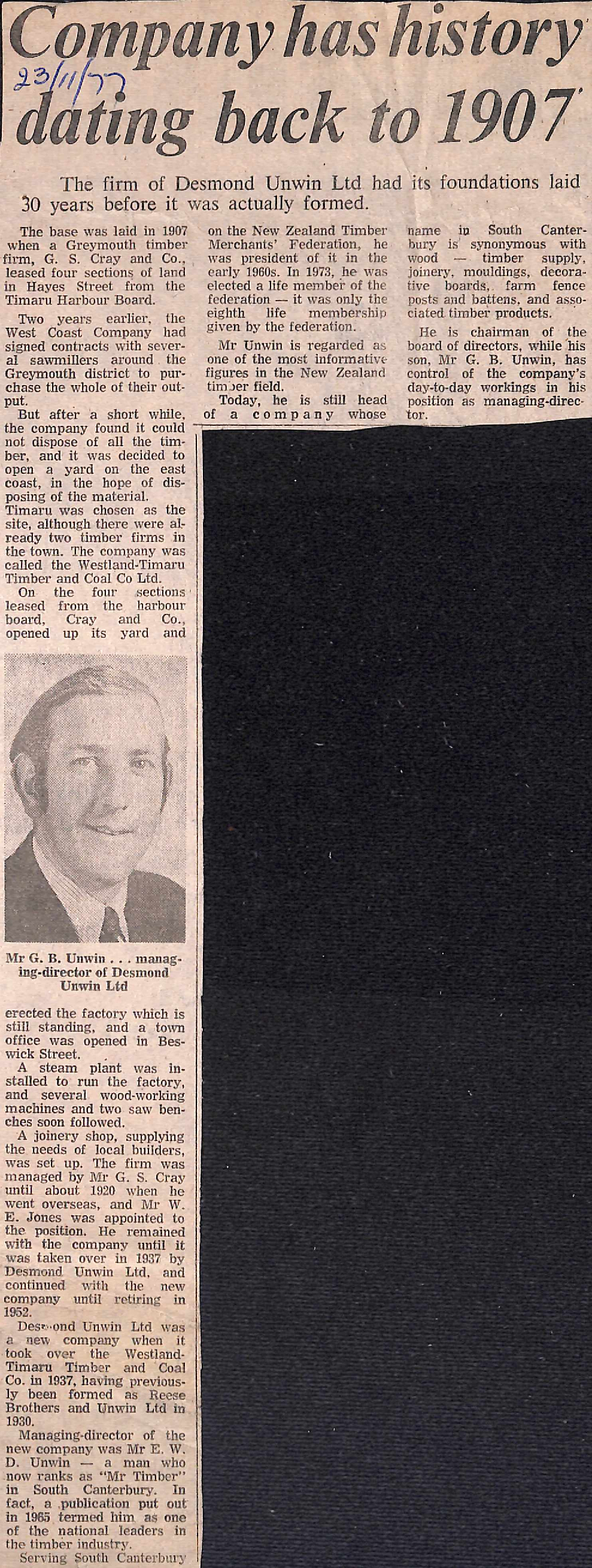 Company has history dating back to 1907