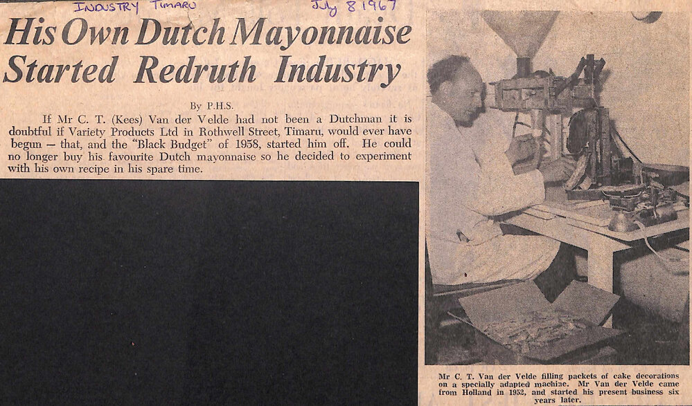 His Own Dutch Mayonnaise Started Redruth Industry