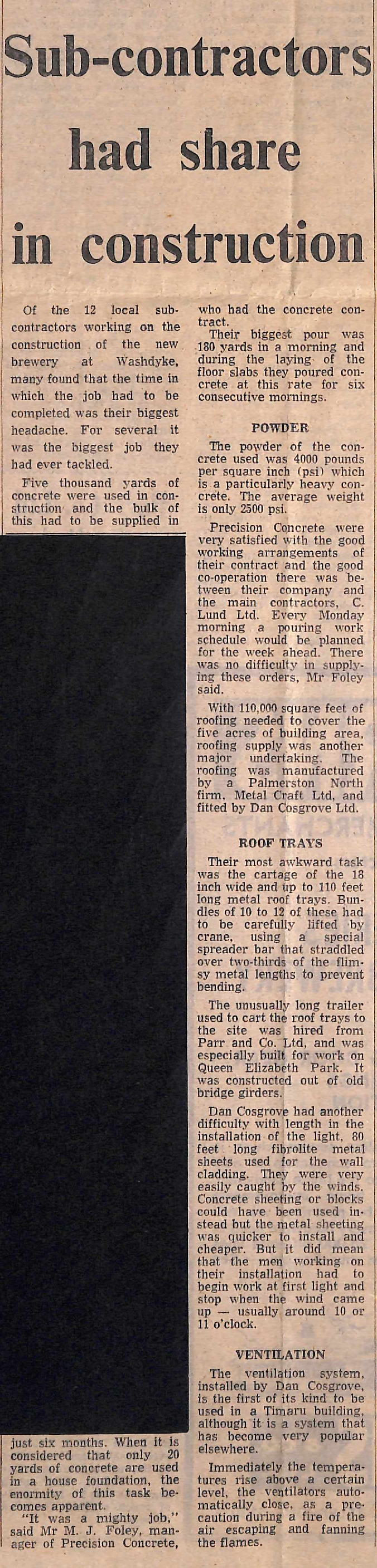 Sub-contractors had share in construction