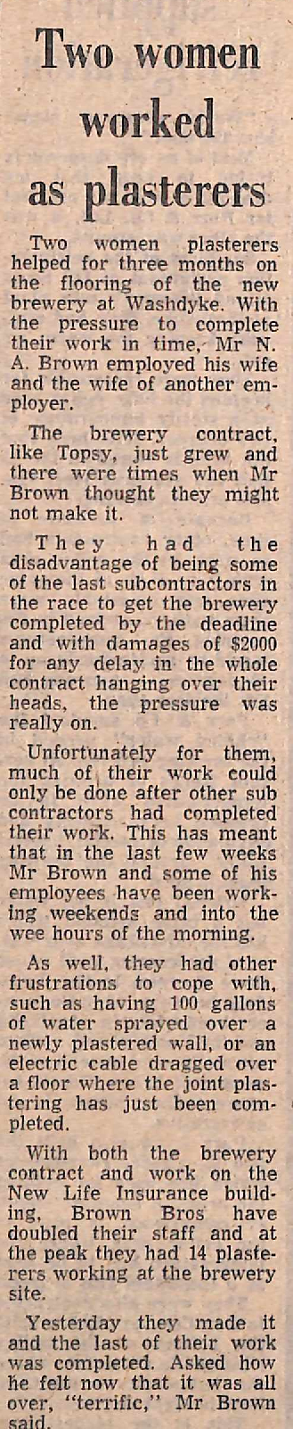 Two women worked as plasterers