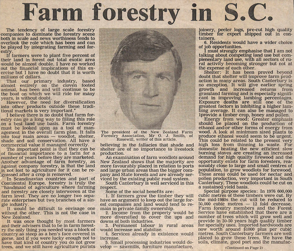 Farm forestry in SC