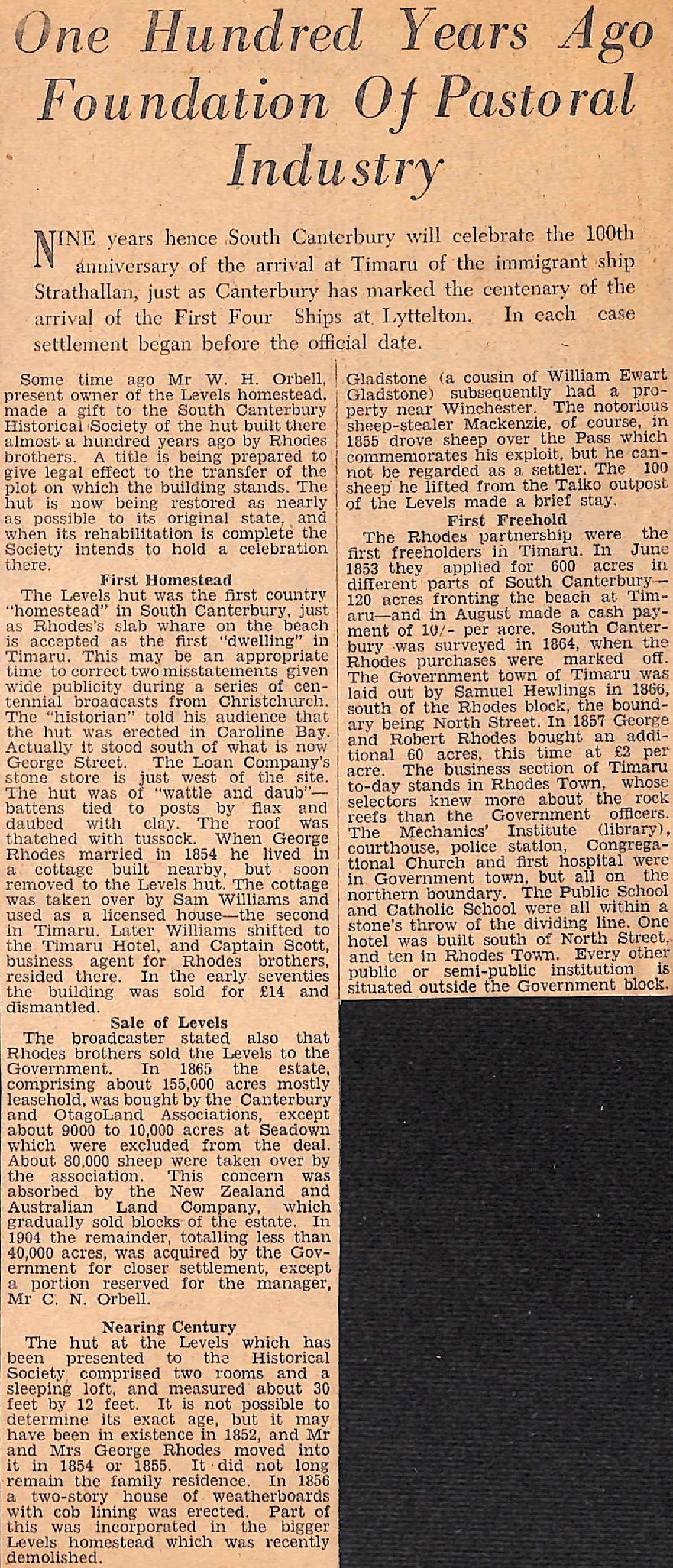 One Hundred Years Ago Foundation Of Pastoral Industry