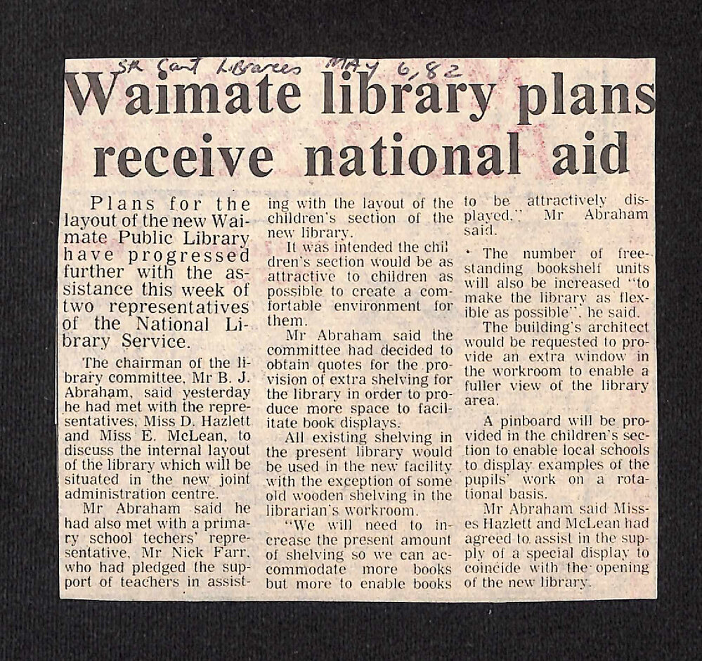 Waimate library plans receive national aid