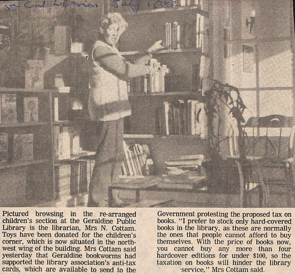 Re-arranged children's section at Geraldine Public Library