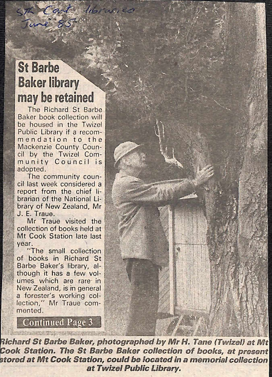 St Barbe Baker library may be retained