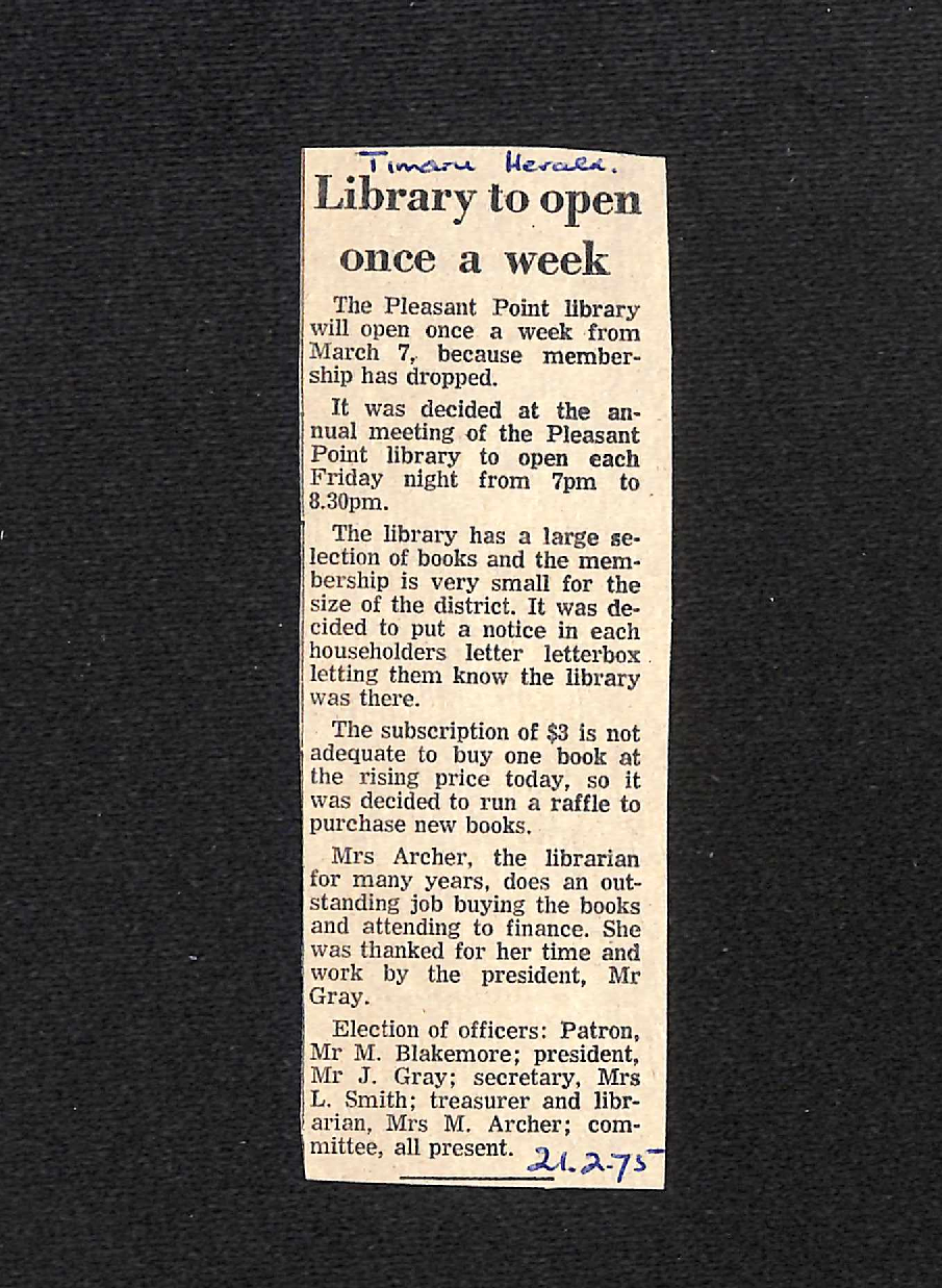 Library to open once a week