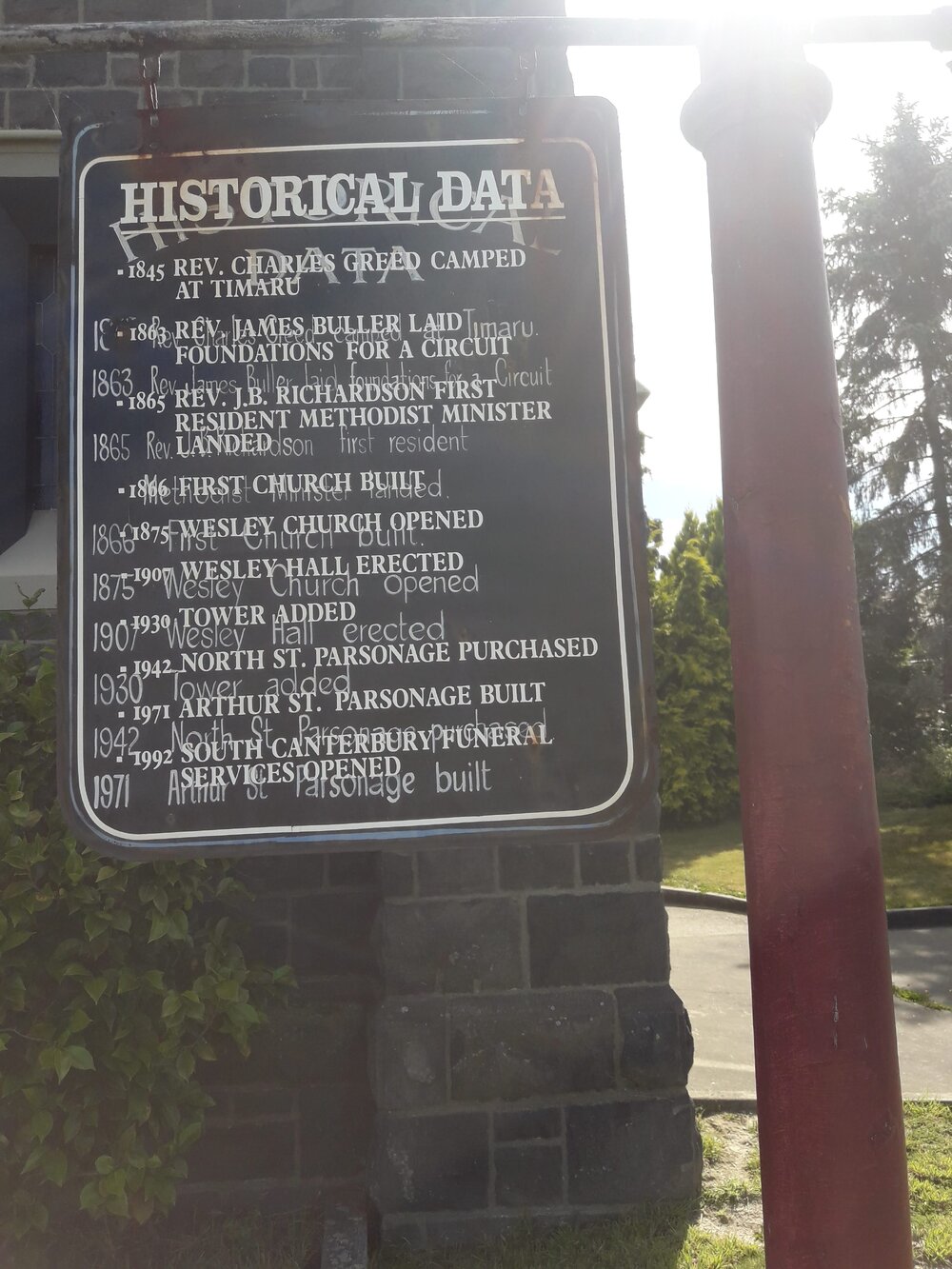 Bank Street Methodist Church sign
