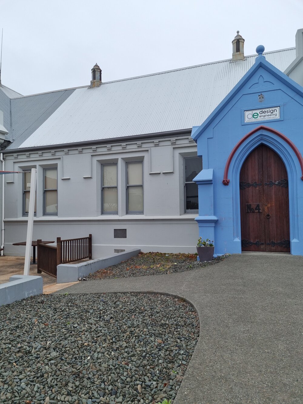 Chalmers Church Hall and hall foundation stone