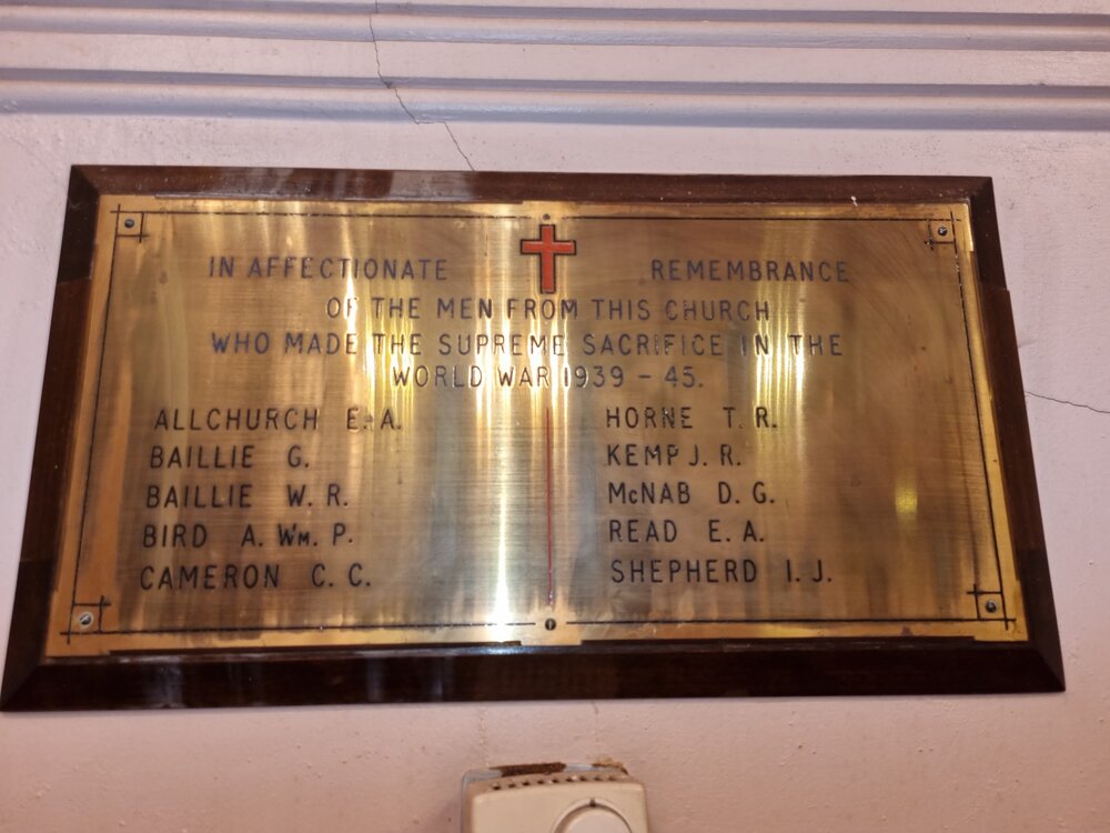 Chalmers Church WWII memorial