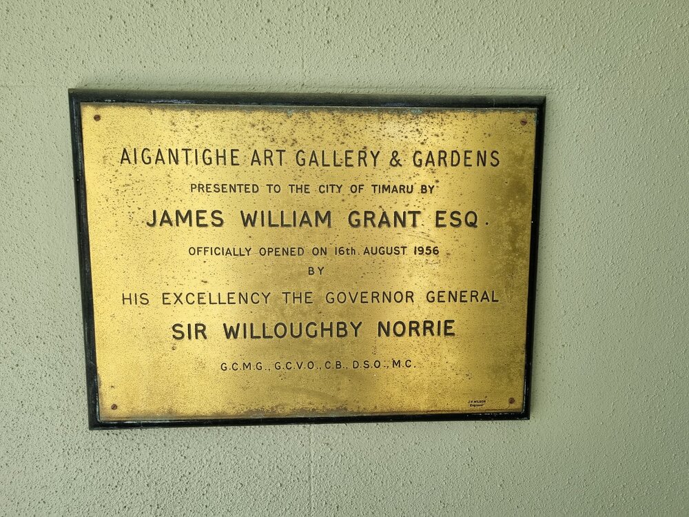 Aigantighe Art Gallery plaque
