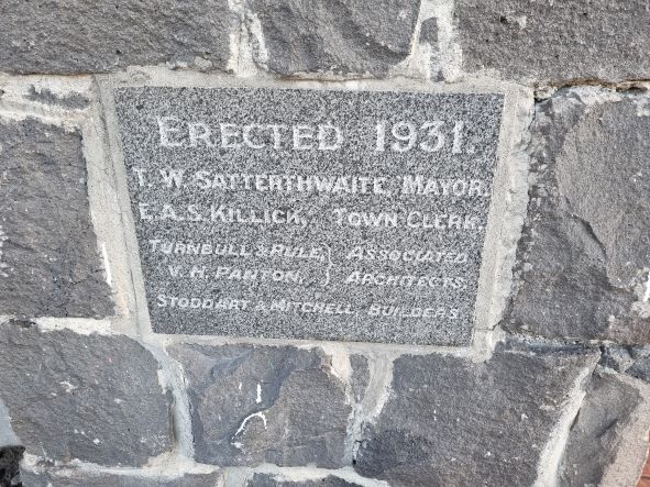 Caroline Bay Tearooms plaque