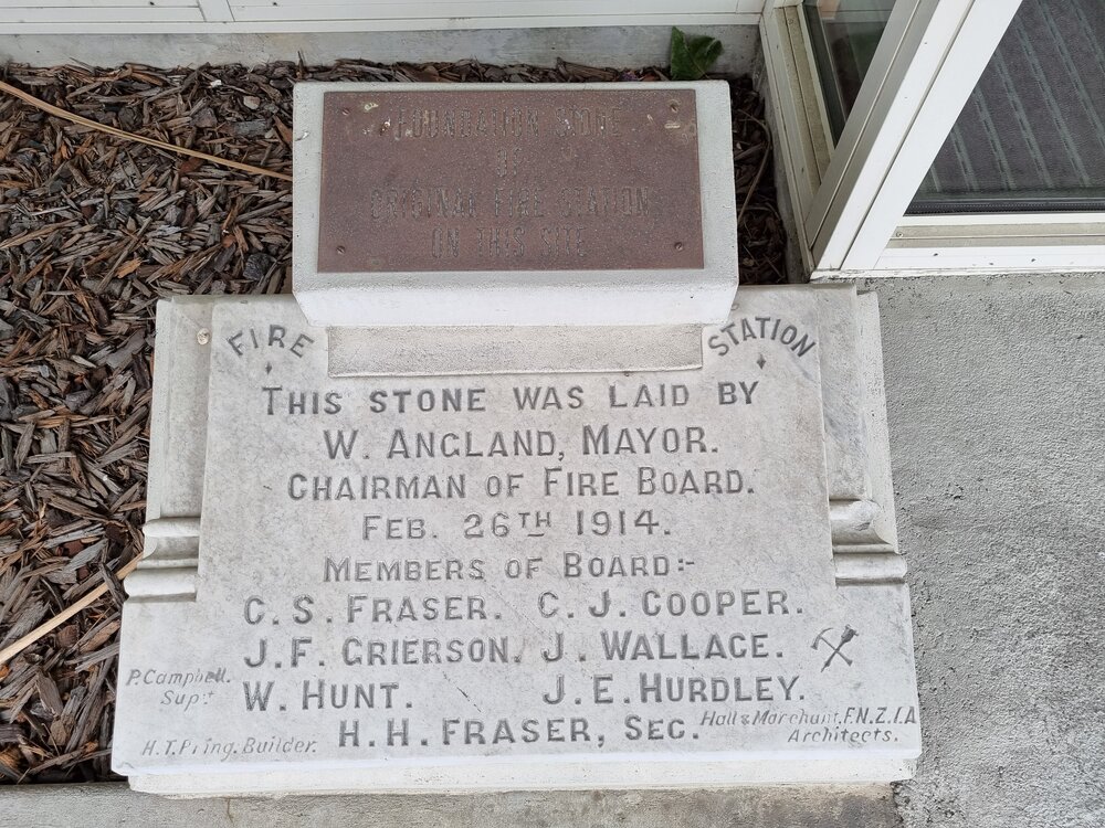 Timaru Fire Brigade plaques