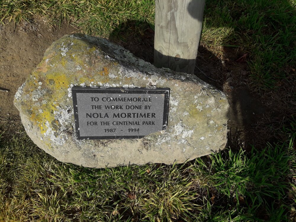 Nola Mortimer commemorative plaque