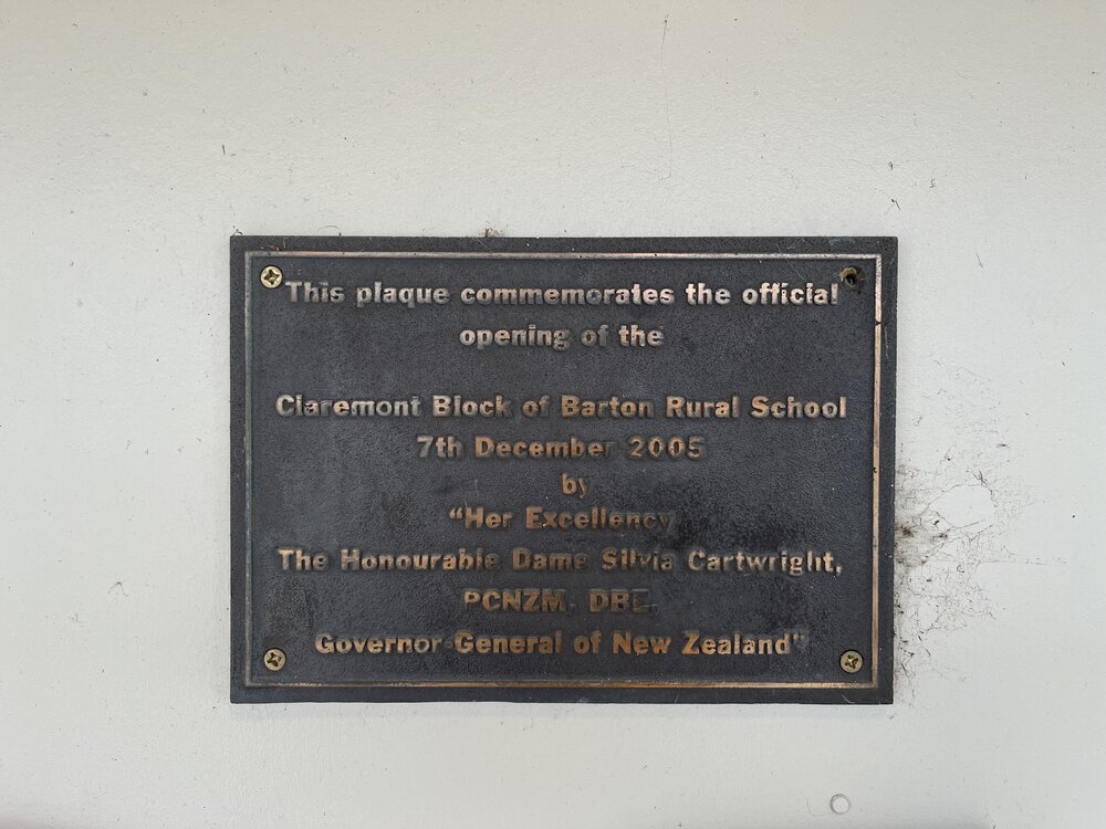 Claremont School plaque