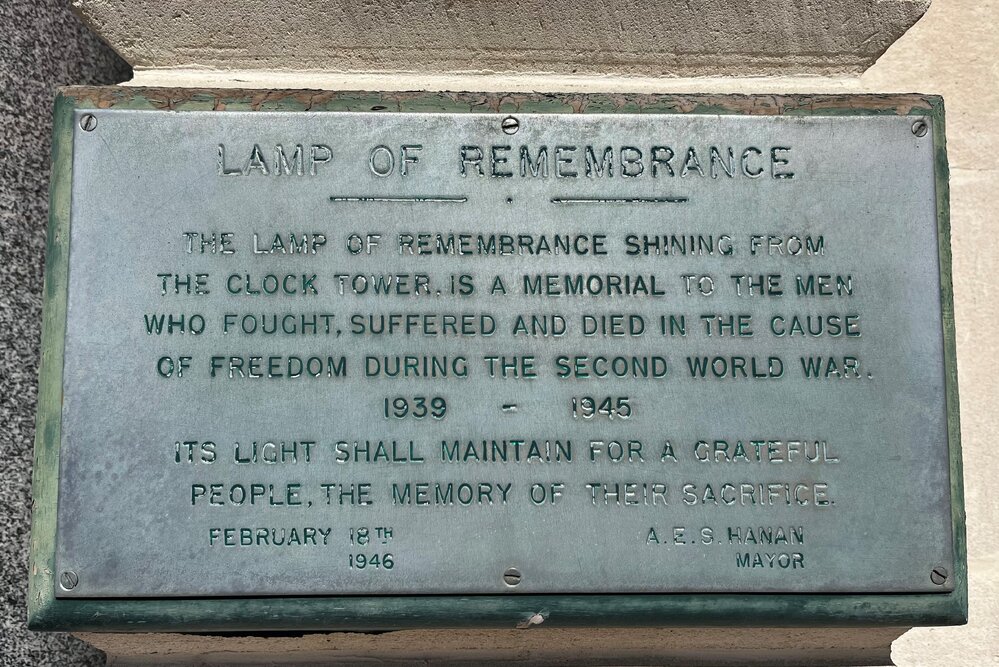 Lamp of Remembrance plaque