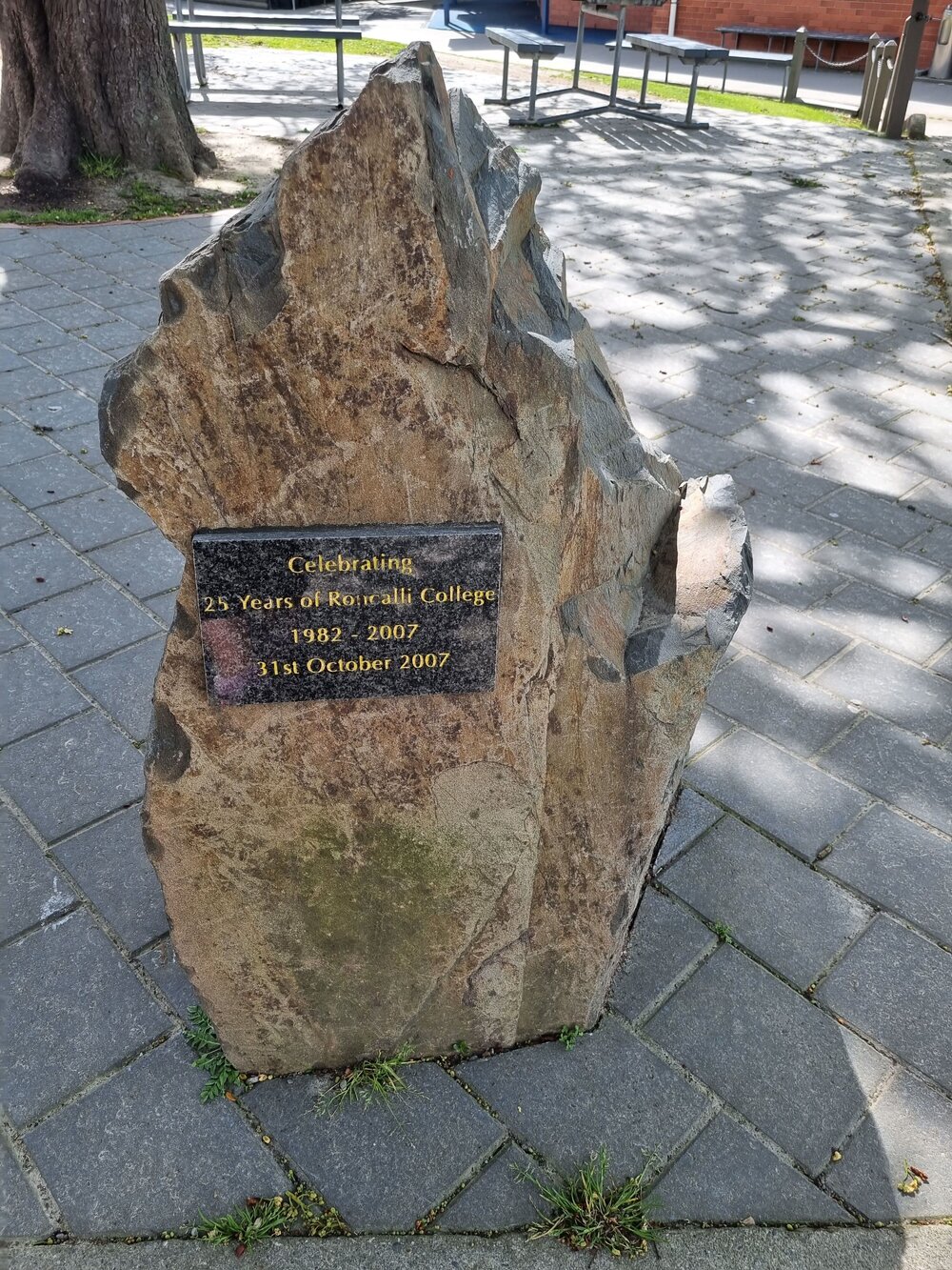 Roncalli 25th Anniversary plaque