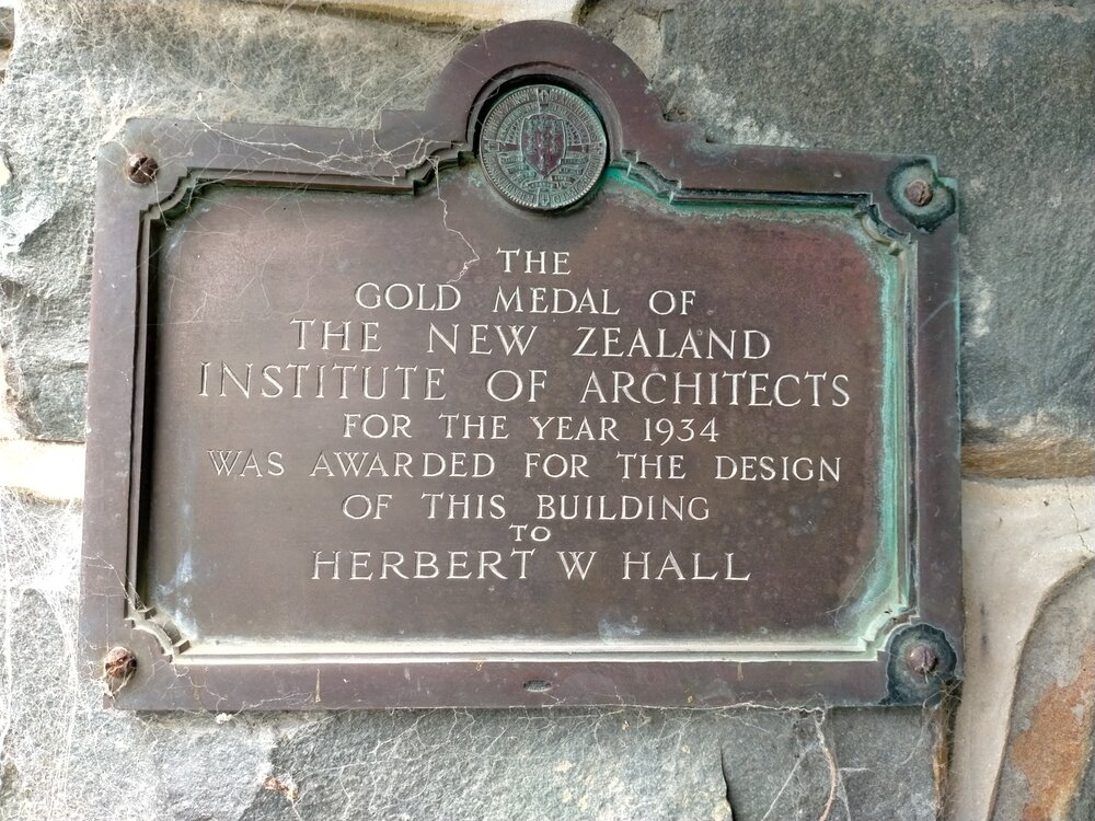 Herbert W Hall NZ Institute of Architects plaque
