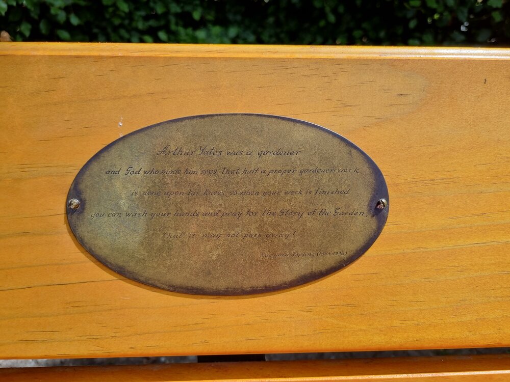Arthur Yates memorial bench