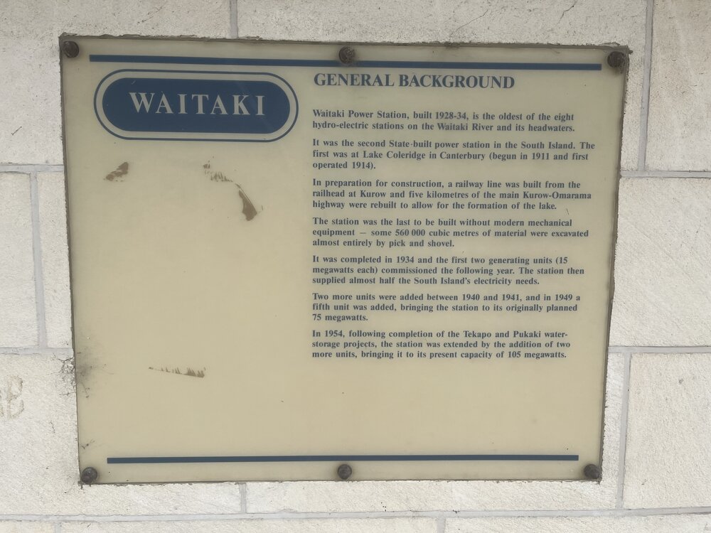 Waitaki Dam information panels