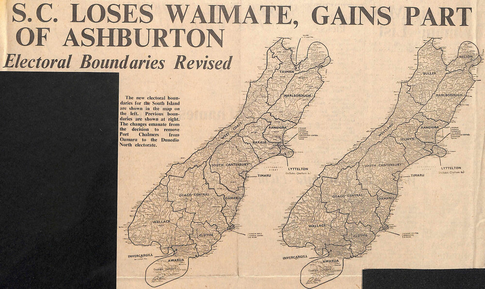 SC Loses Waimate, Gains Part Of Ashburton: Electoral Boundaries Revised