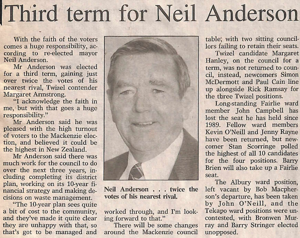 Third term for Neil Anderson