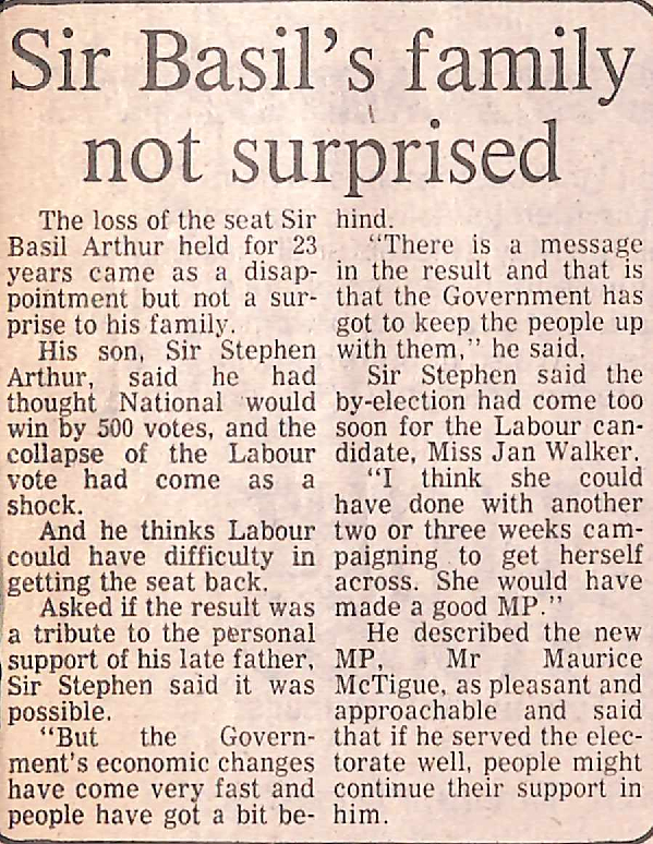 Sir Basil's family not surprised