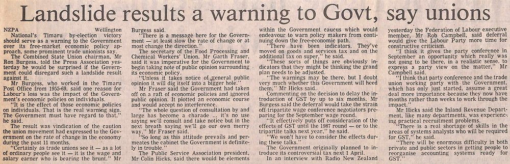 Landslide results a warning to Govt, say unions