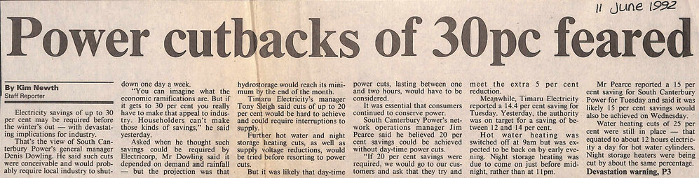 Power cutbacks of 30pc feared