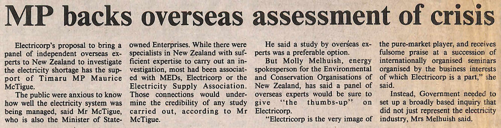 MP backs overseas assessment of crisis