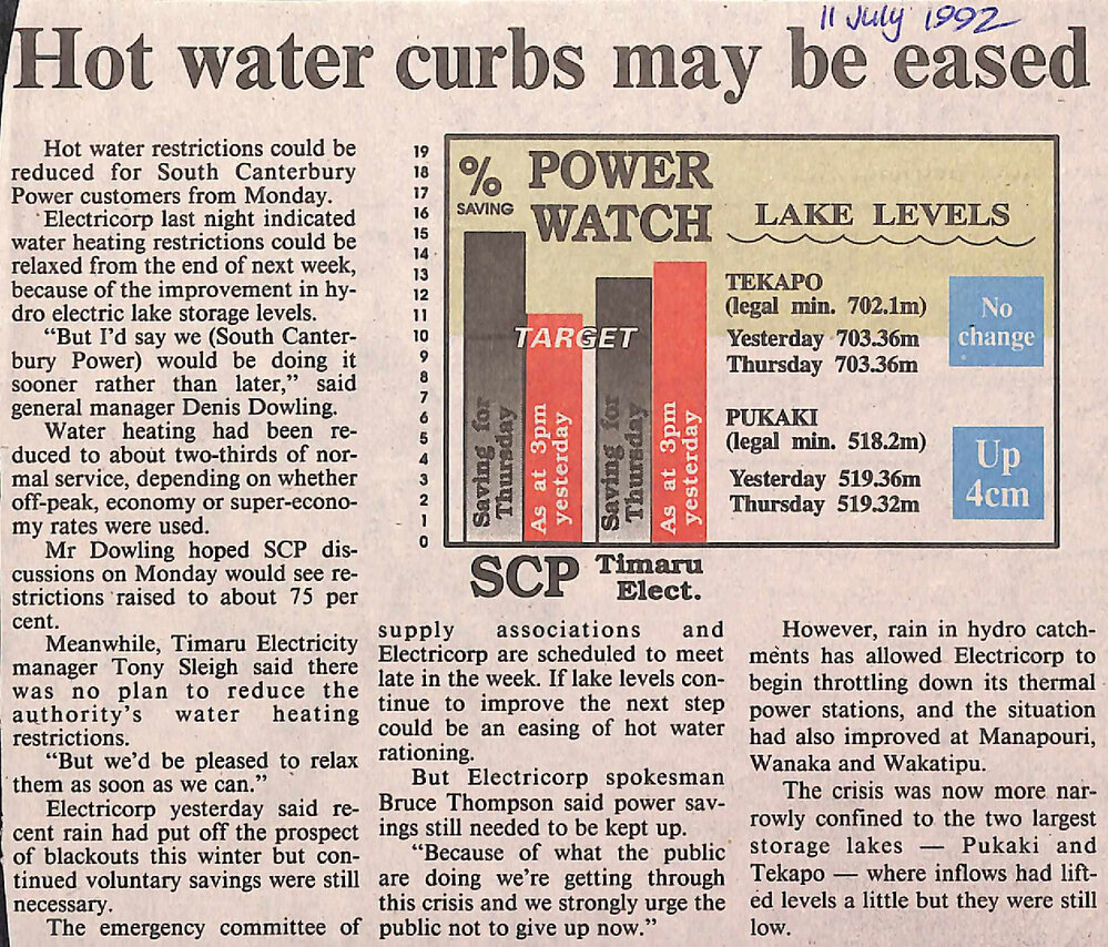 Hot water curbs may be eased