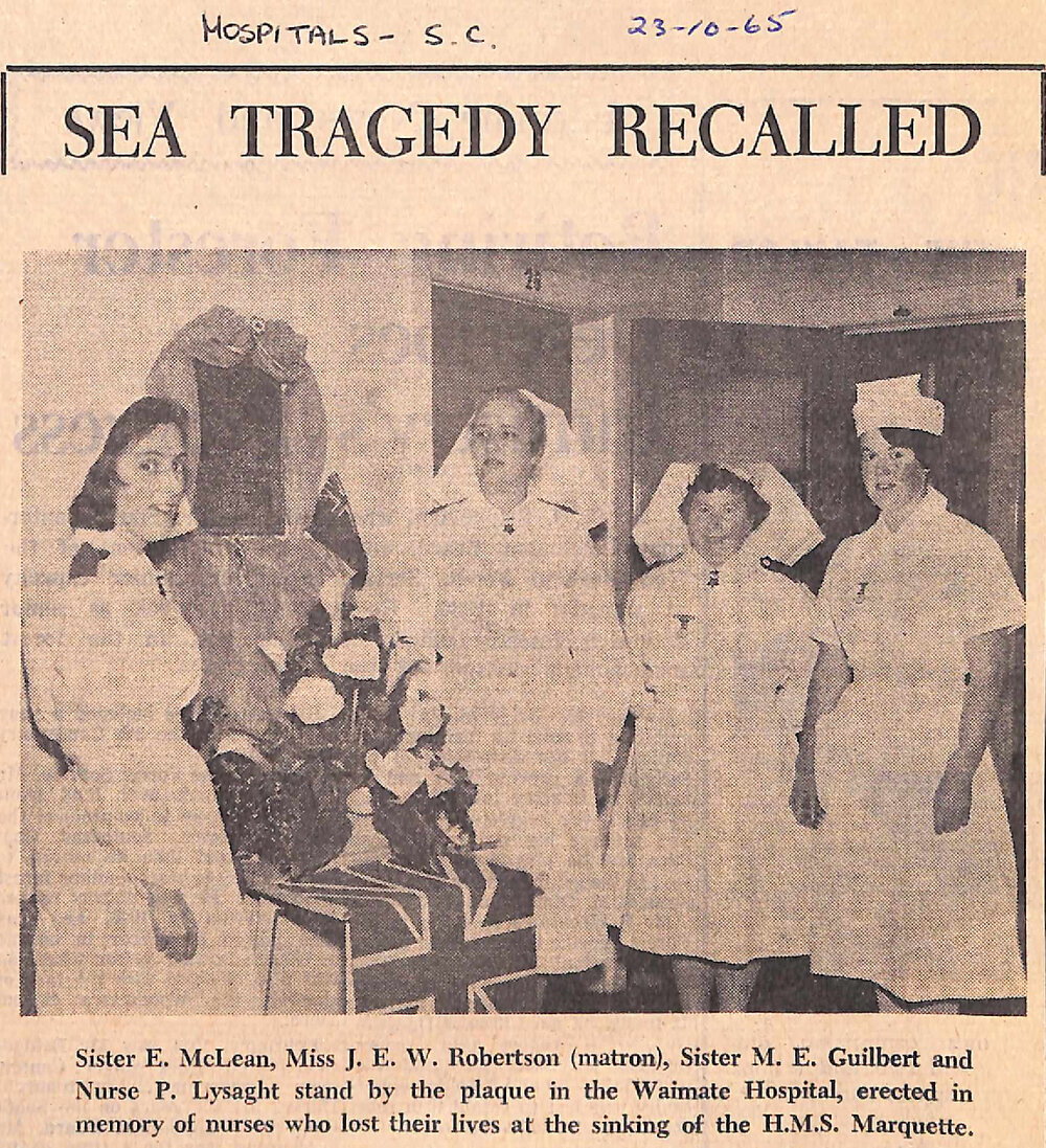 Sea Tragedy Recalled: Three Waimate Nurses Died In Troopship Fifty Years Ago