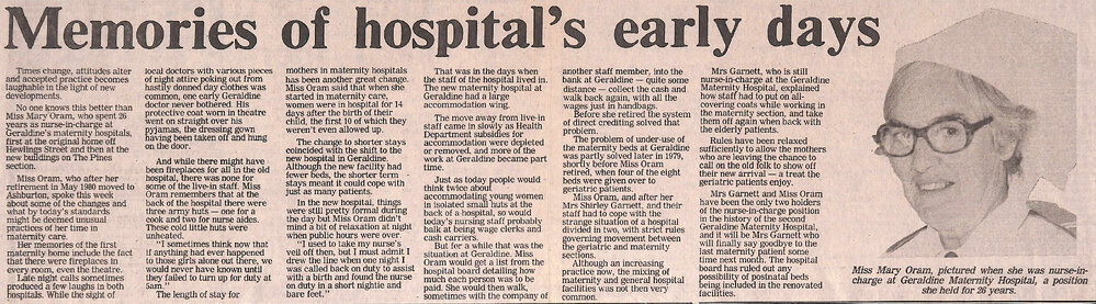 Memories of hospital's early days