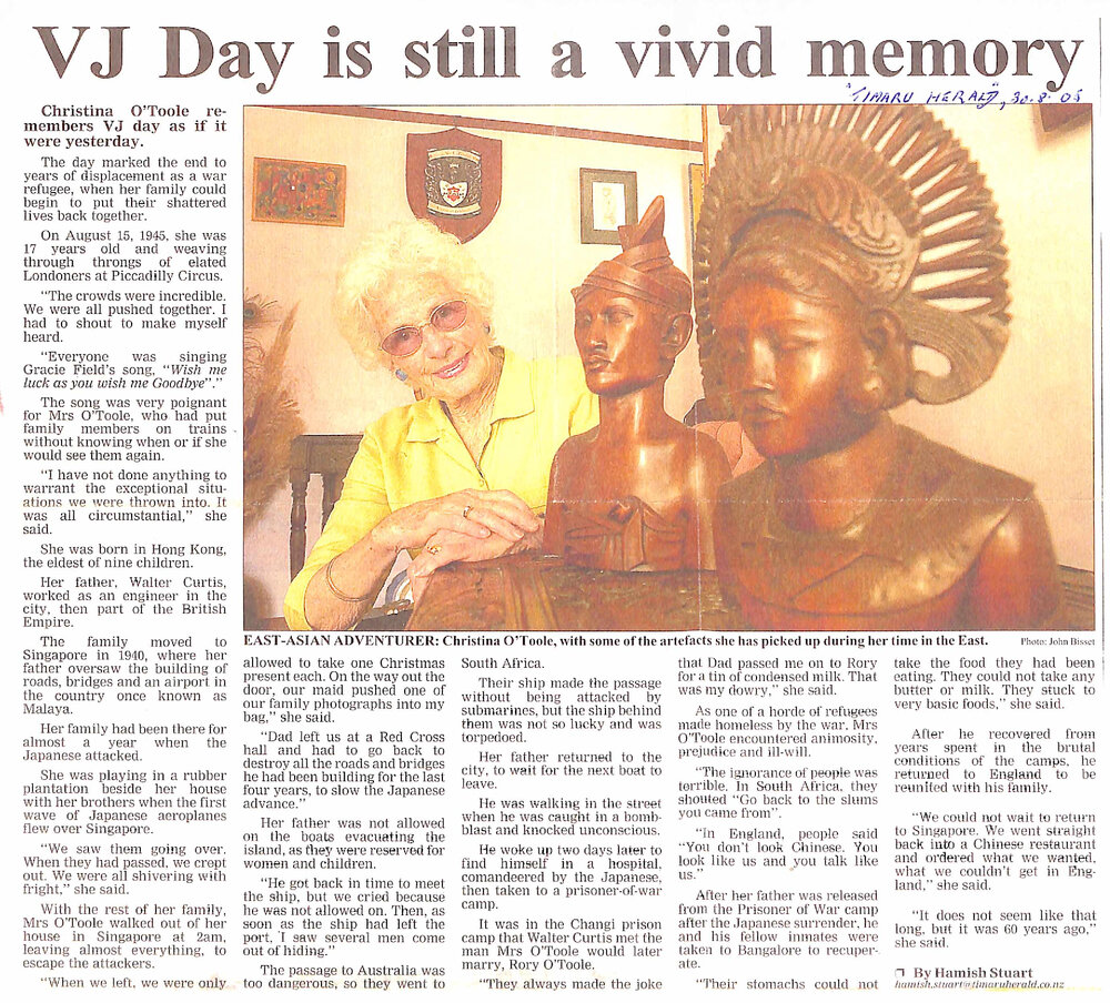 VJ Day is still a vivid memory