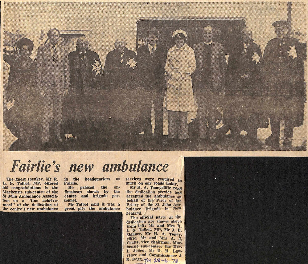 Fairlie's new ambulance