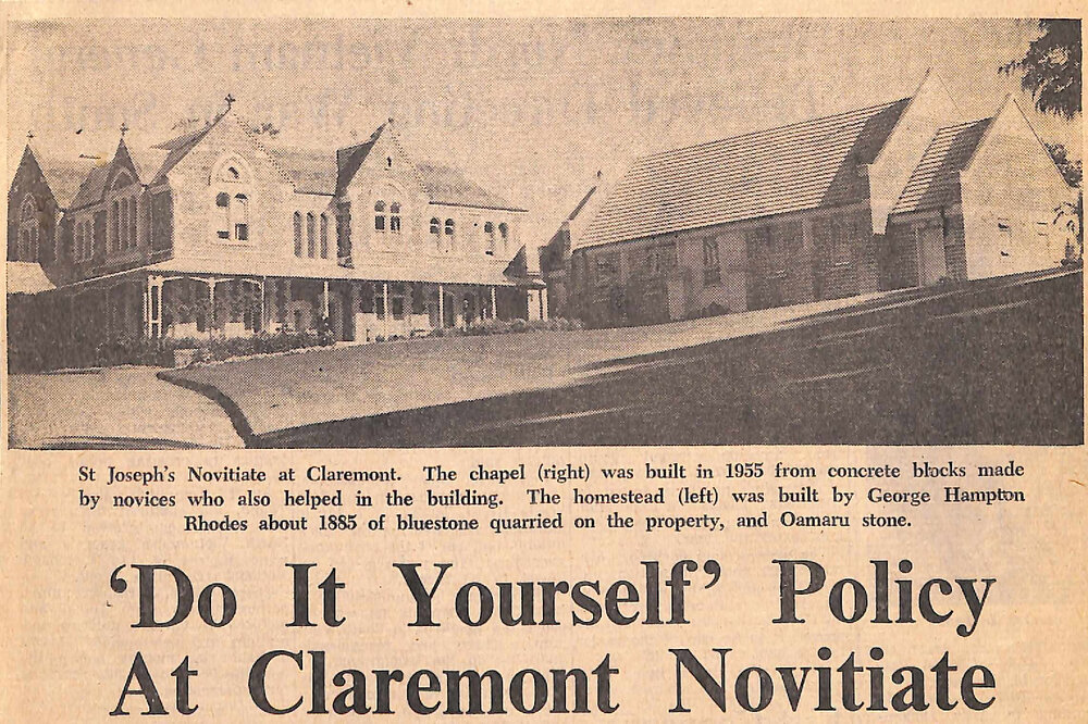  'Do It Yourself' Policy At Claremont Novitiate