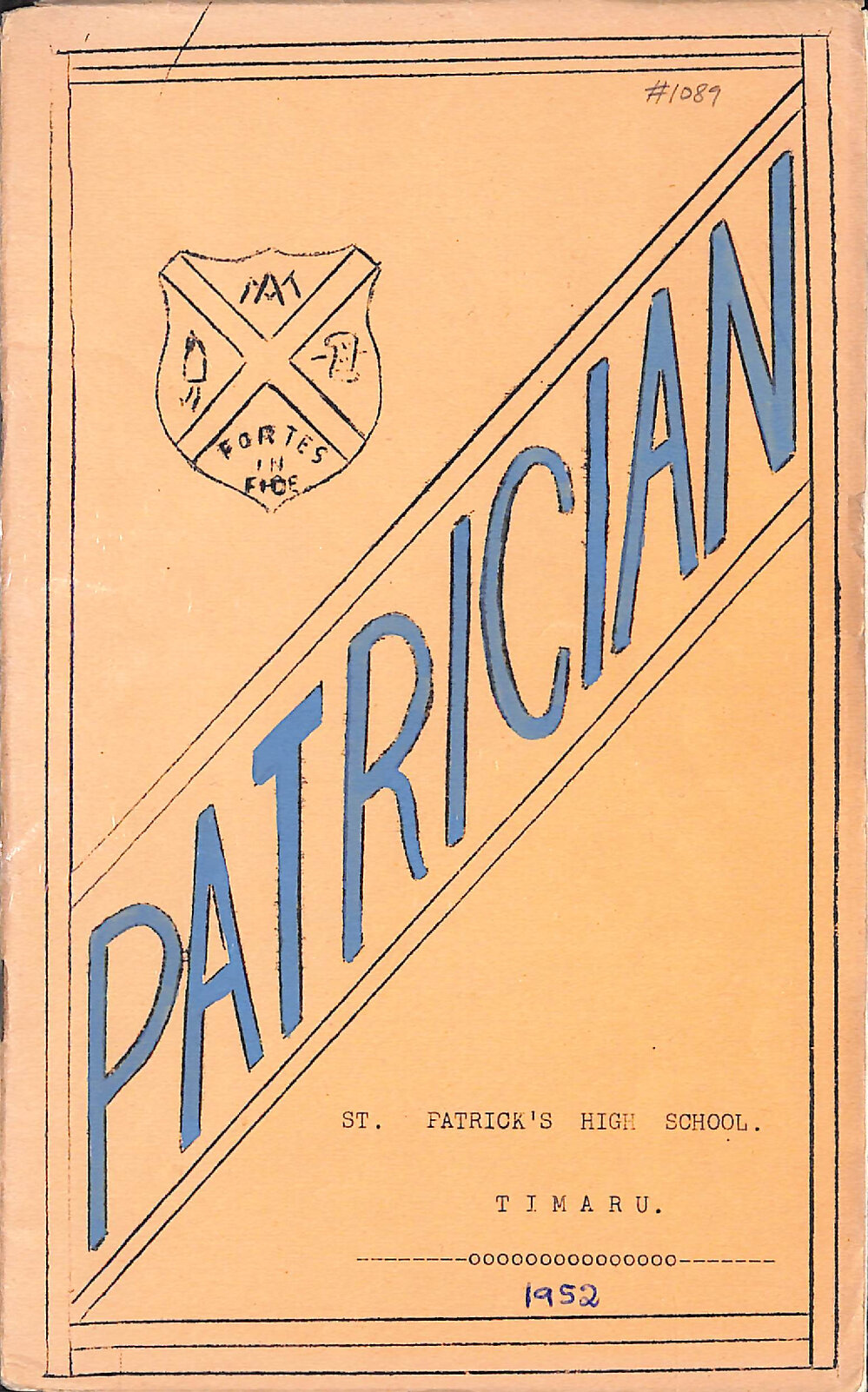 The Patrician: St Patrick's High School Timaru 1952 Vol. 1 No.2