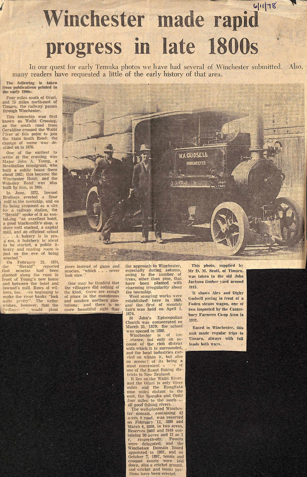 Winchester made rapid progress in late 1800s