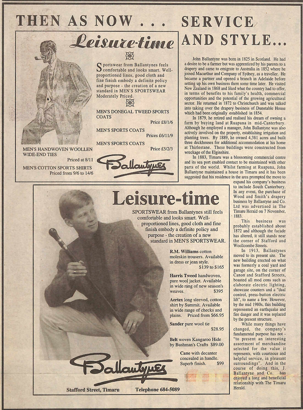 Ballantynes Timaru advertising promotion