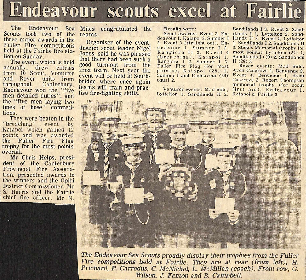 Endeavour scouts excel at Fairlie