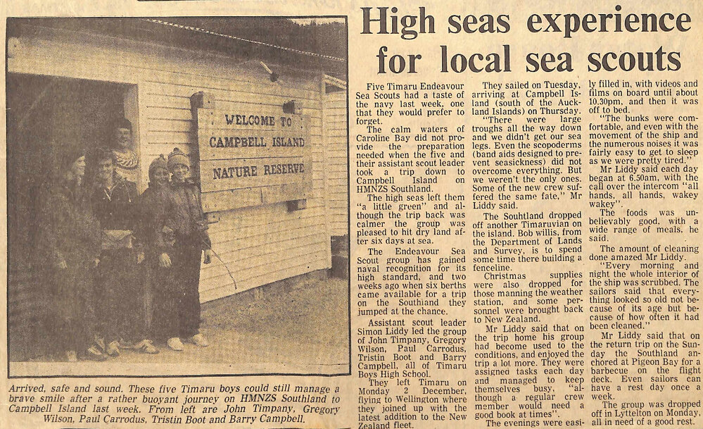 High seas experience for local sea scouts