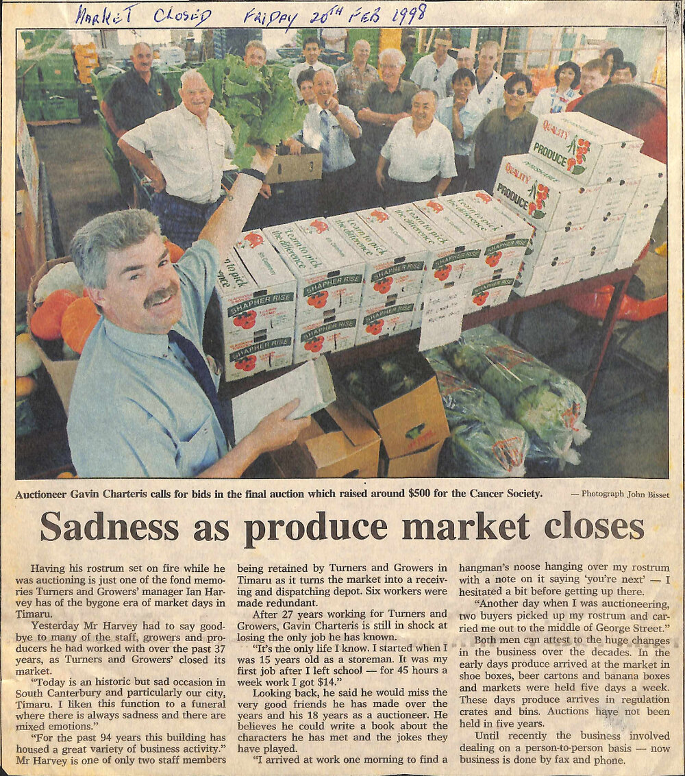 Sadness as produce market closes
