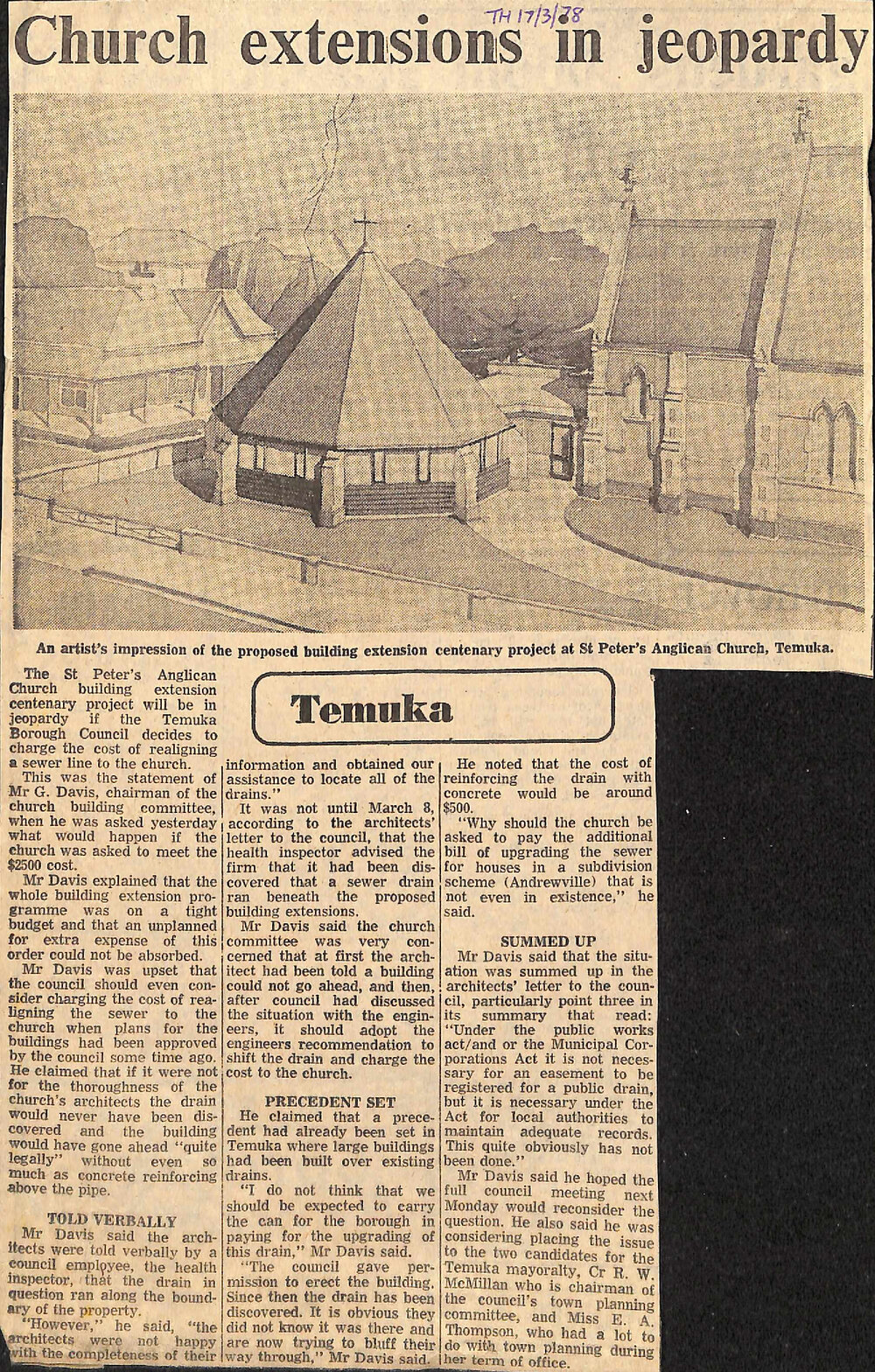 Church extensions in jeopardy