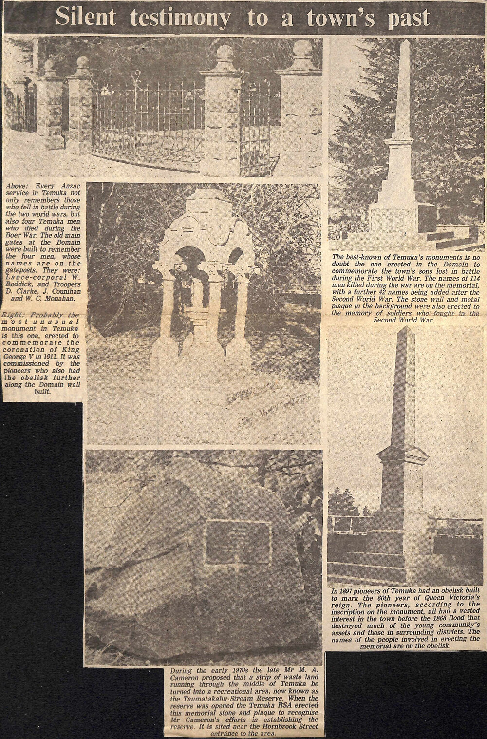 Silent testimony to a town's past