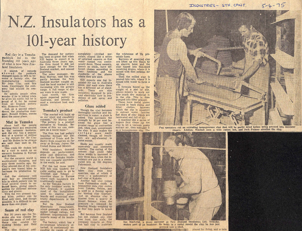 NZ Insulators has a 101-year history